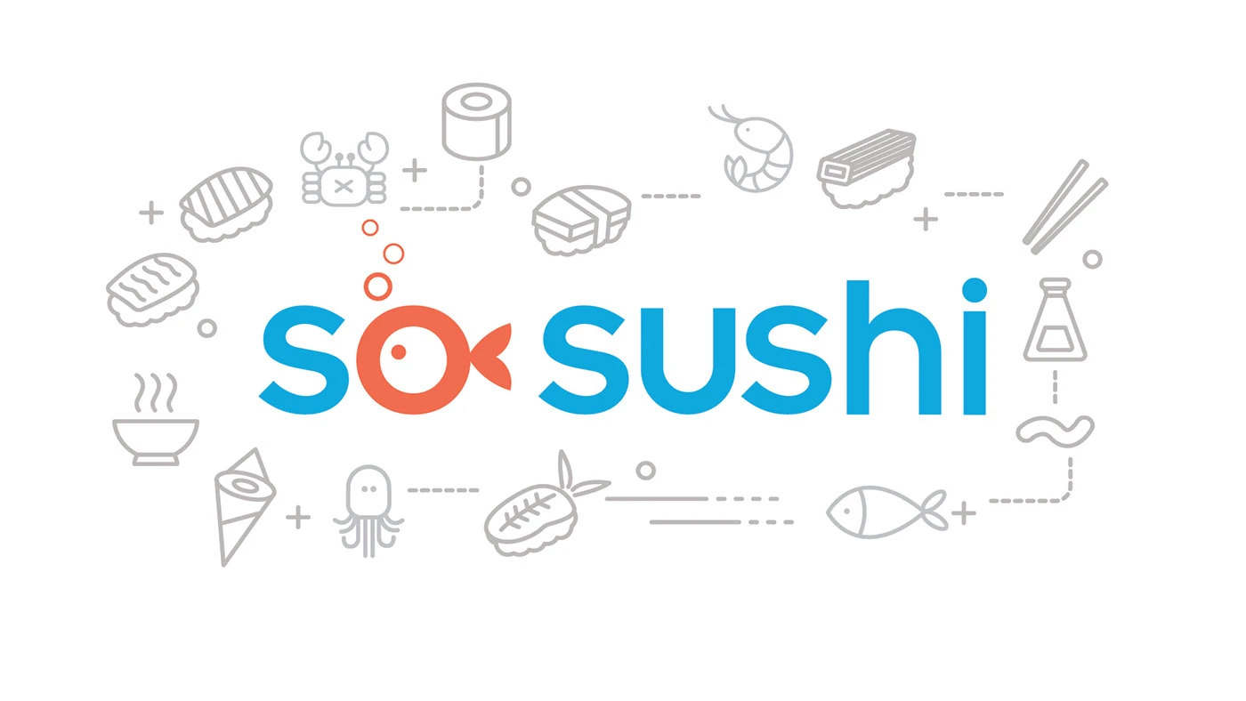 So Sushi logo and icon system