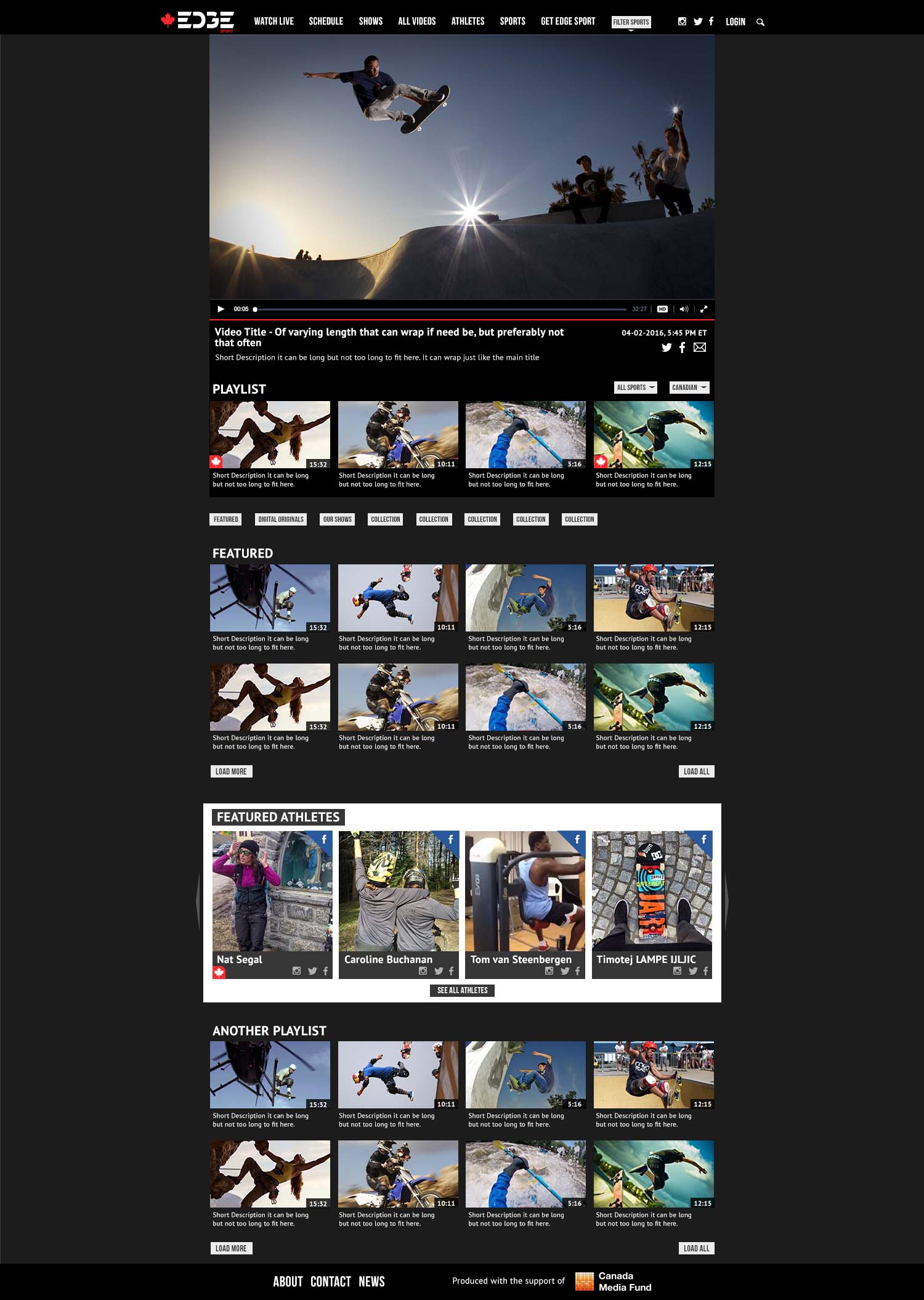 Edge Canada homepage